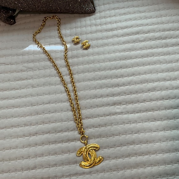 CHANEL CC Necklace and CC Clip Earrings - Picture 6 of 11